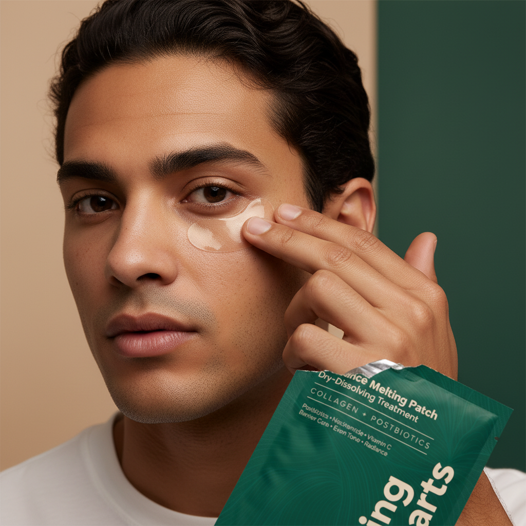 Model applying the Radiance Melting Patch under the eye